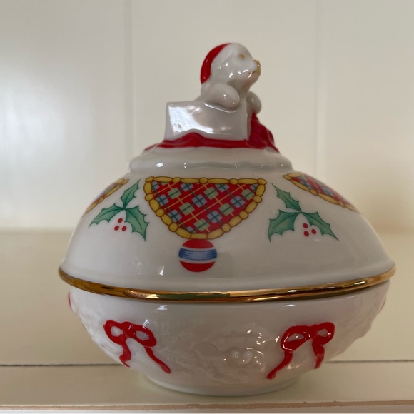 Lenox CHRISTMAS Egg 1994 Lmtd. Edition  THE CHRISTMAS SURPRISE COLLECTOR EGG Dog - Picture 3 of 10